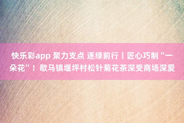 快乐彩app 聚力支点 逐绿前行丨匠心巧制“一朵花”！歇马镇堰坪村松针菊花茶深受商场深爱